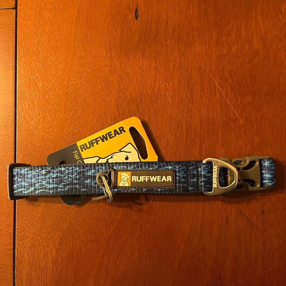 Ruffwear Flat Out Dog Collar (L) Oceanic Distortion